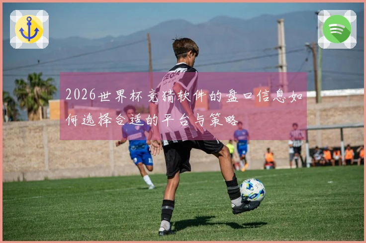 2026世界杯竞猜软件的盘口信息如何选择合适的平台与策略